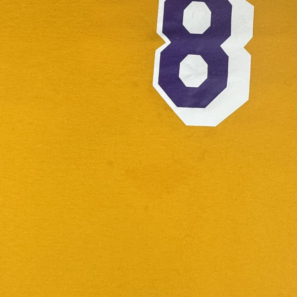 Los Angeles Lakers Shirt Mens XL Yellow Kobe Bryant #8 #24 Gildan 1/31/2020 NBA - Picture 3 of 11